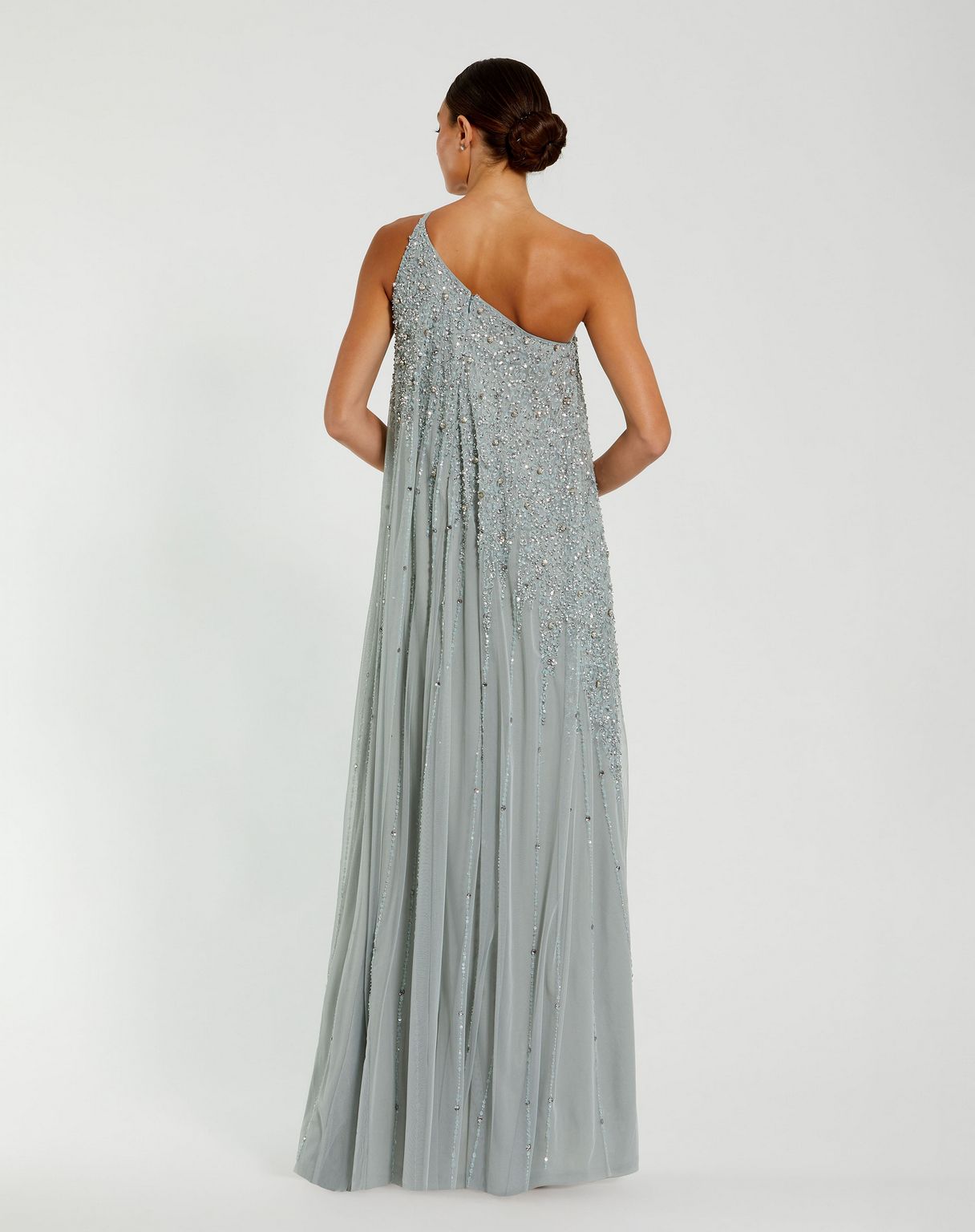Formal Dresses Long One Shoulder Formal Dress Sage