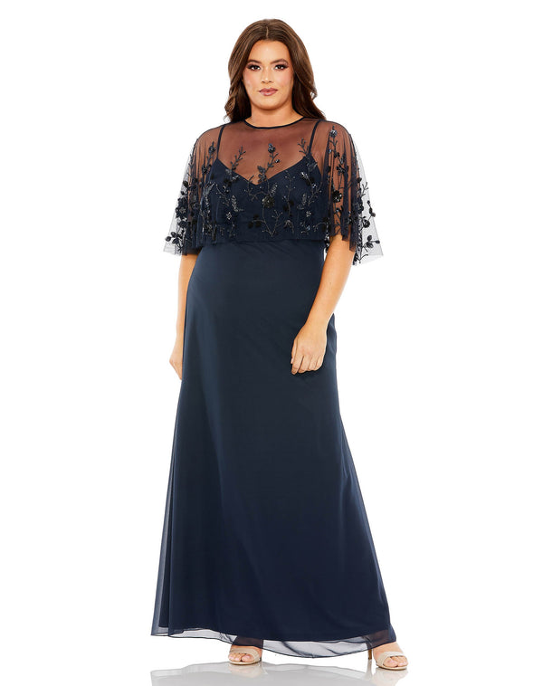 Plus Size Long Gown Formal Mac Duggal 9230