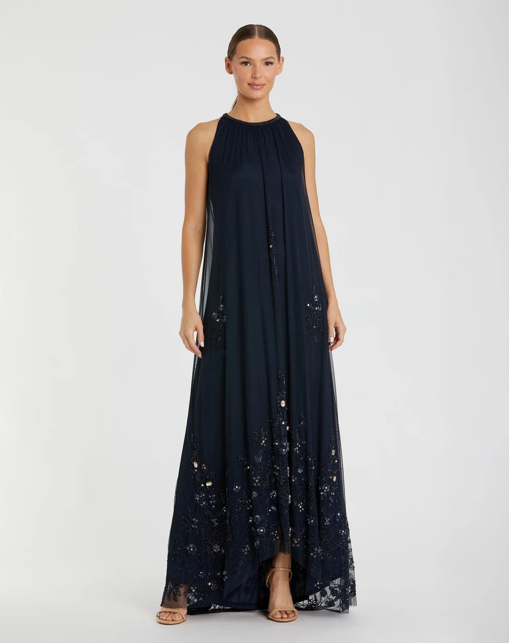 Formal Dresses High Low Formal Chiffon Dress Midnight Gold