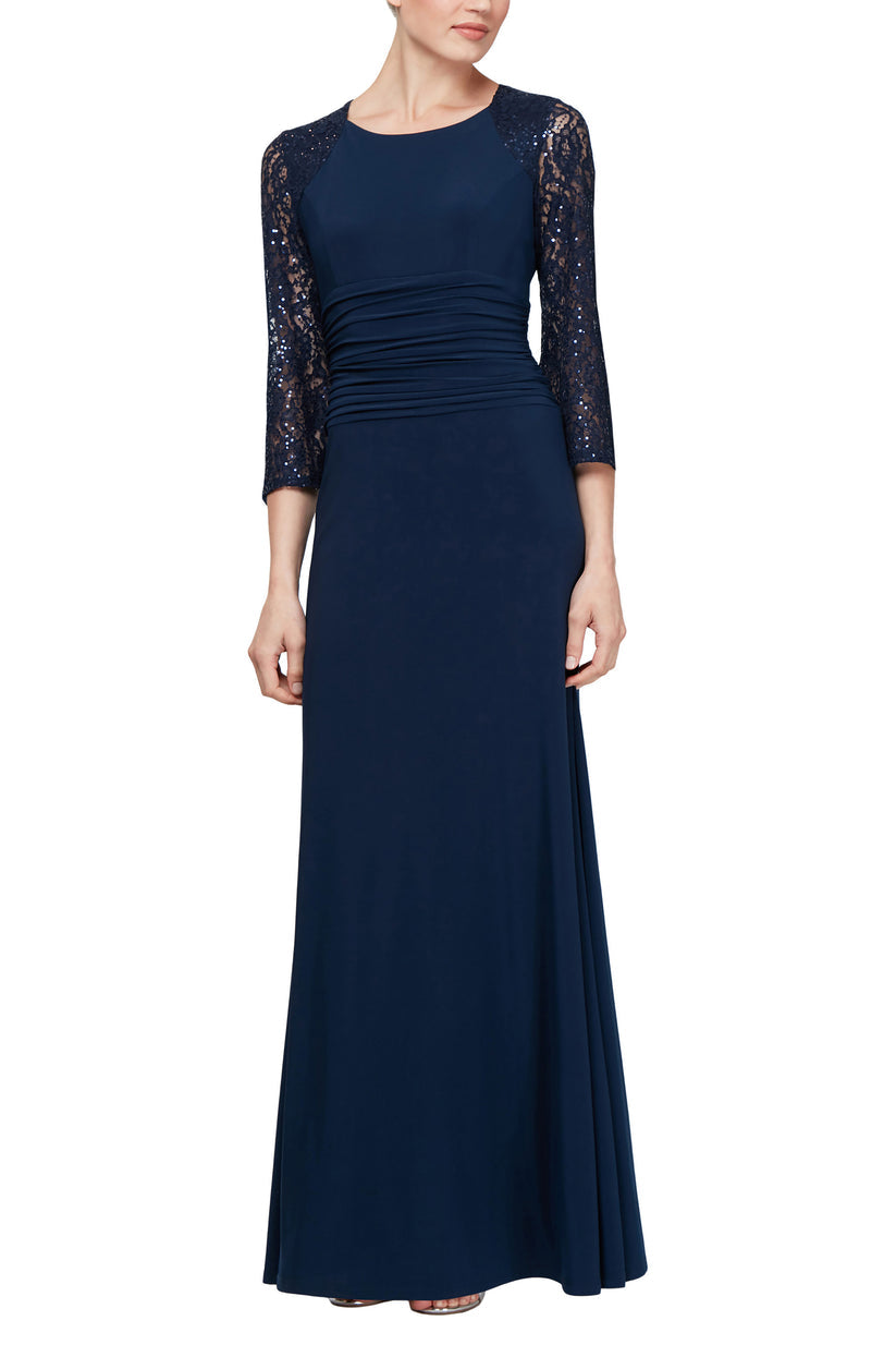 SL Fashions 9235109 Long Formal Petite Evening Dress