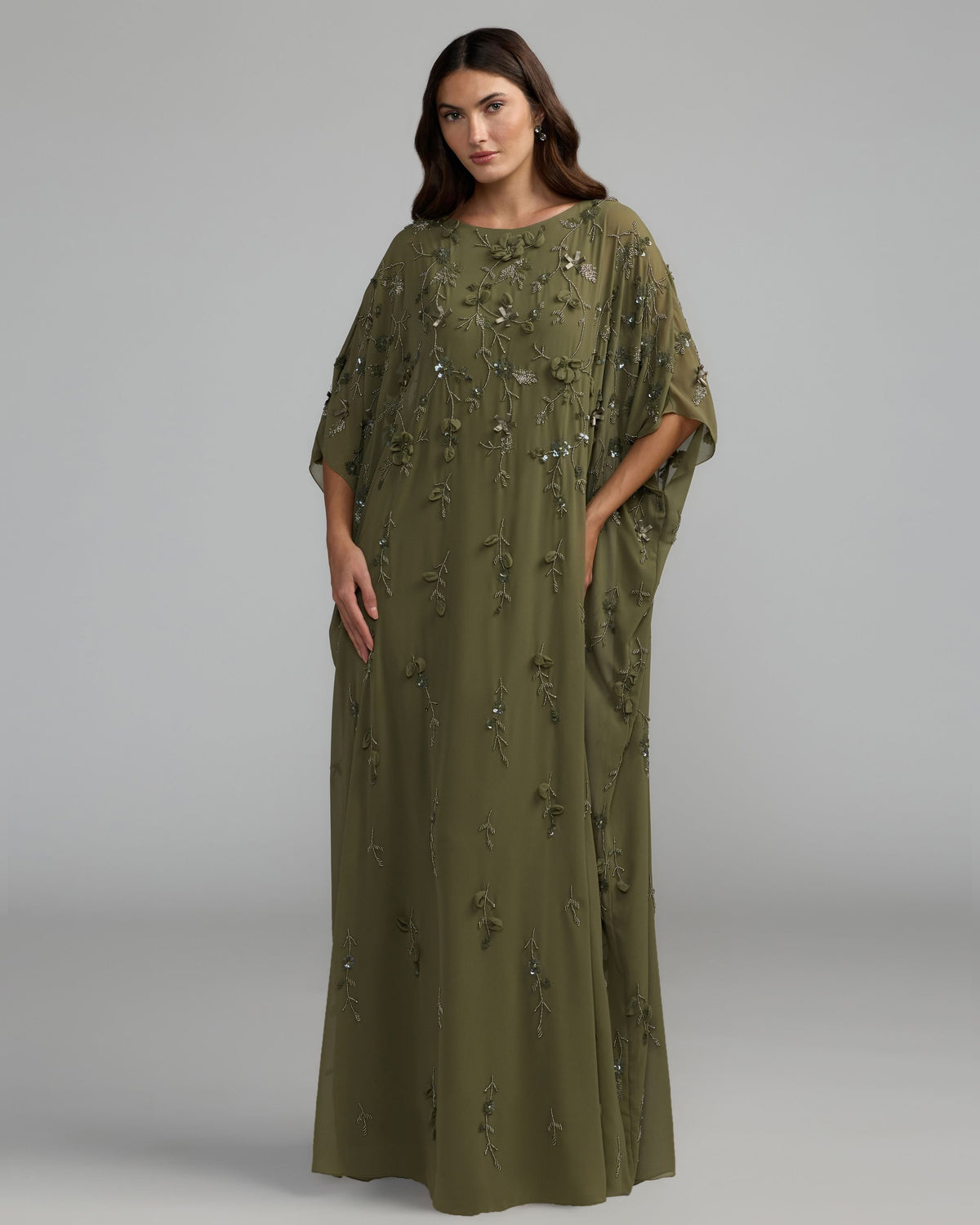 Long Floral Dress Mother of the Bride Formal Mac Duggal 9242