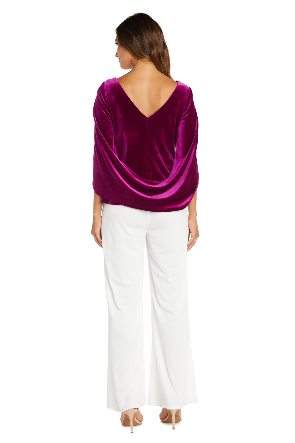 R&M Richards 9250 Velvet Top with Drape Sleeves