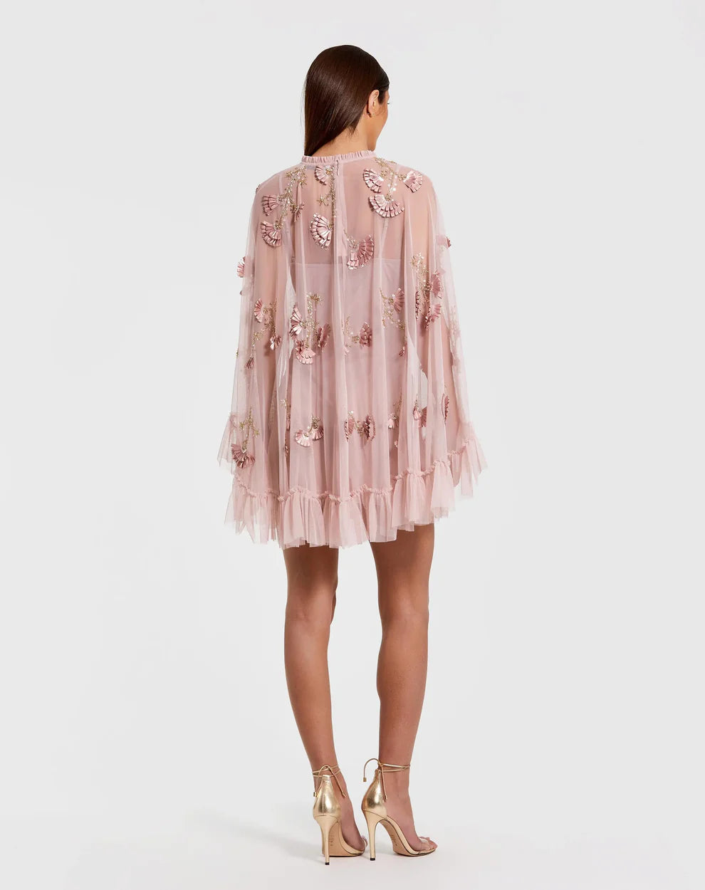 Embellished Long Flare Sleeve Mesh A Line Short Dress Embellished Mesh The Dress Outlet Embellished Long Flare Sleeve Mesh A Line Short Dress Embellished Mesh The Dress Outlet