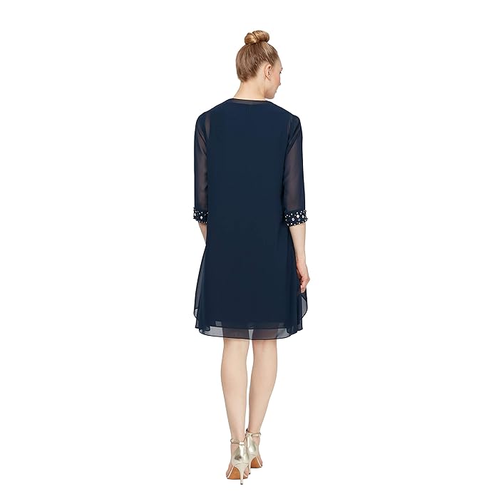 SL Fashions 9270367 Petite Short Jacket Dress