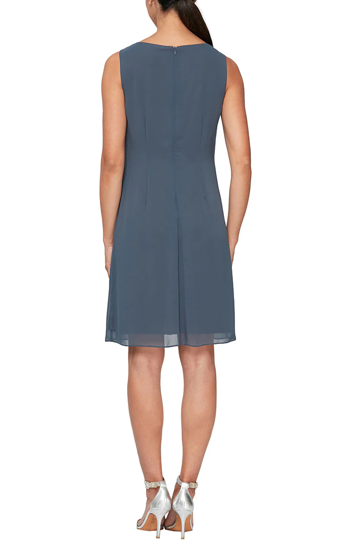 SL Fashions 9270668 Petite Elongated Jacket Short Dress