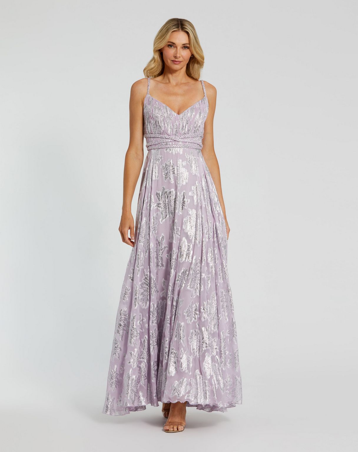 Prom Dresses Long Formal Floral Prom Dress Lilac Multi