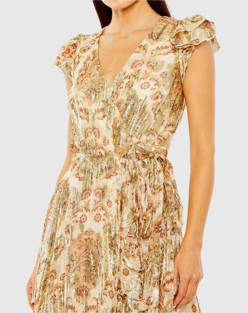 Mac Duggal 9319 High Low Floral Print Formal Dress