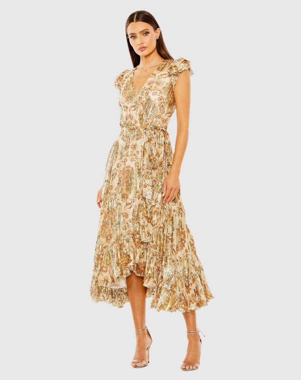 Floral Print Formal Dress High Low Mac Duggal 9319