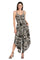 Jumpsuit High Low Printed Formal Petite Jumpsuit Black/Taupe