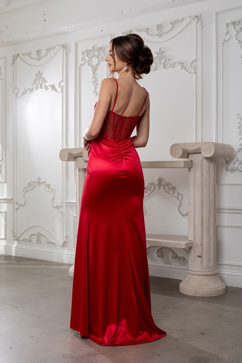 Sweetheart Floor-Length Satin Prom Sheath/Column May Queen 2201