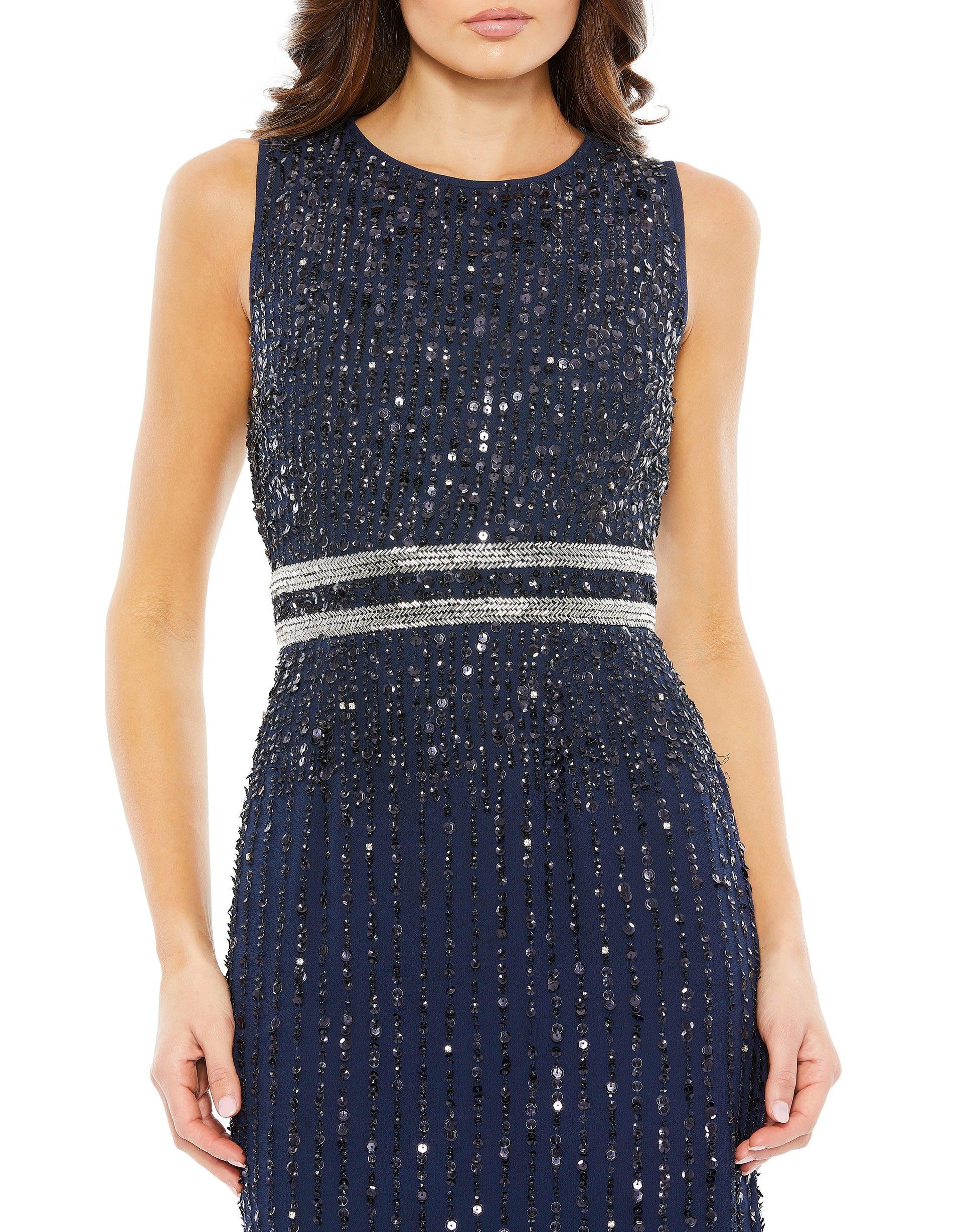 Midnight 0 Mac Duggal 93603 Mother of the Bride Long Gown Sale