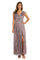 Mother of the Bride Dresses Long Cap Sleeve Floral Formal Dress Rose