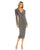 Cocktail Dresses Long Sleeve Cocktail Short Beaded Midi Dress  Charcoal