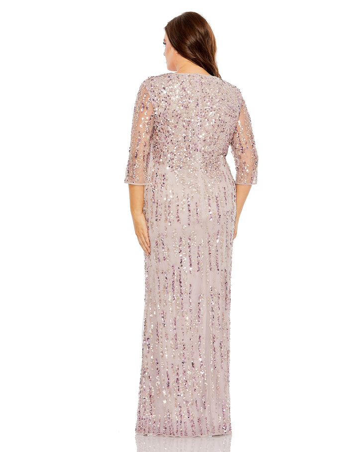 Mac Duggal 93871 Long Sequin Plus Size Formal Dress