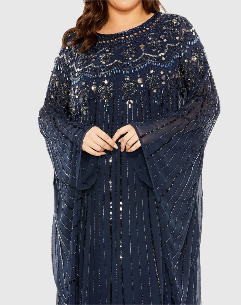 Mac Duggal 93875 Long Sleeve Formal Plus Size Dress