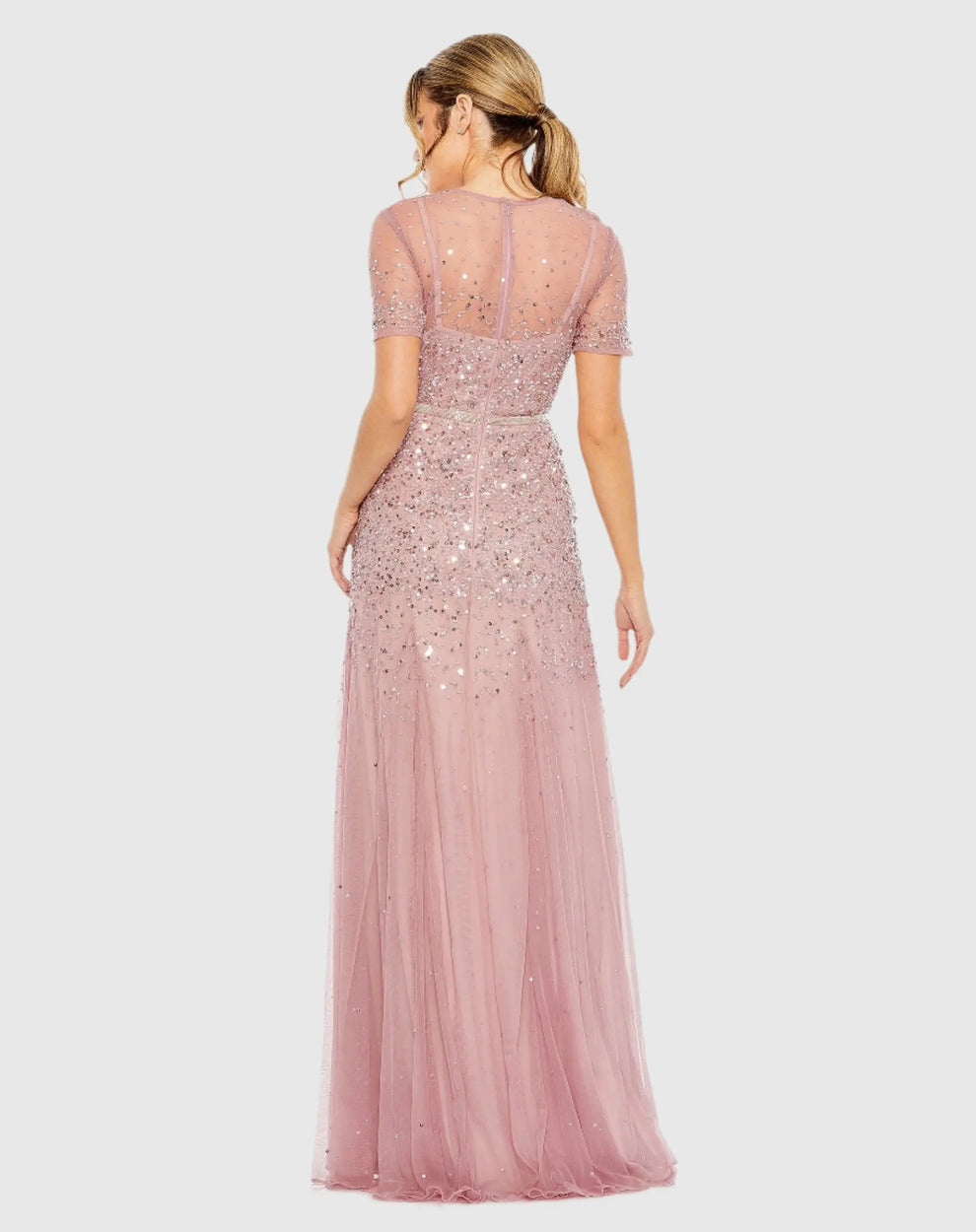 Formal Dresses Long Formal Beaded Evening Gown Rosewood