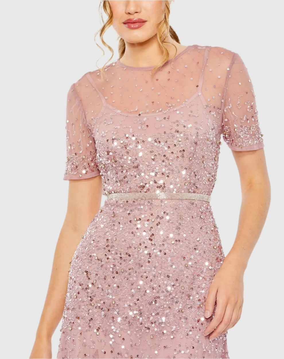 Formal Dresses Long Formal Beaded Evening Gown Rosewood