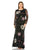Plus Size Dresses Long Sleeve Floral Plus Size Formal Dress Black Multi