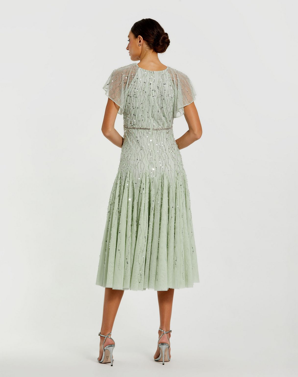 Mac Duggal 94128 Tea Length Lace Midi Cocktail Dress