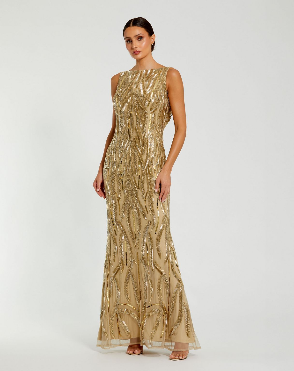 Mac Duggal 94146 Midi Length Fitted Evening Dress