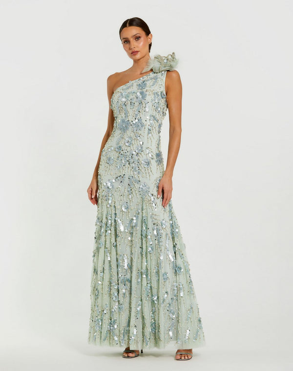 Long Beaded Dress Prom Formal Mac Duggal 94151