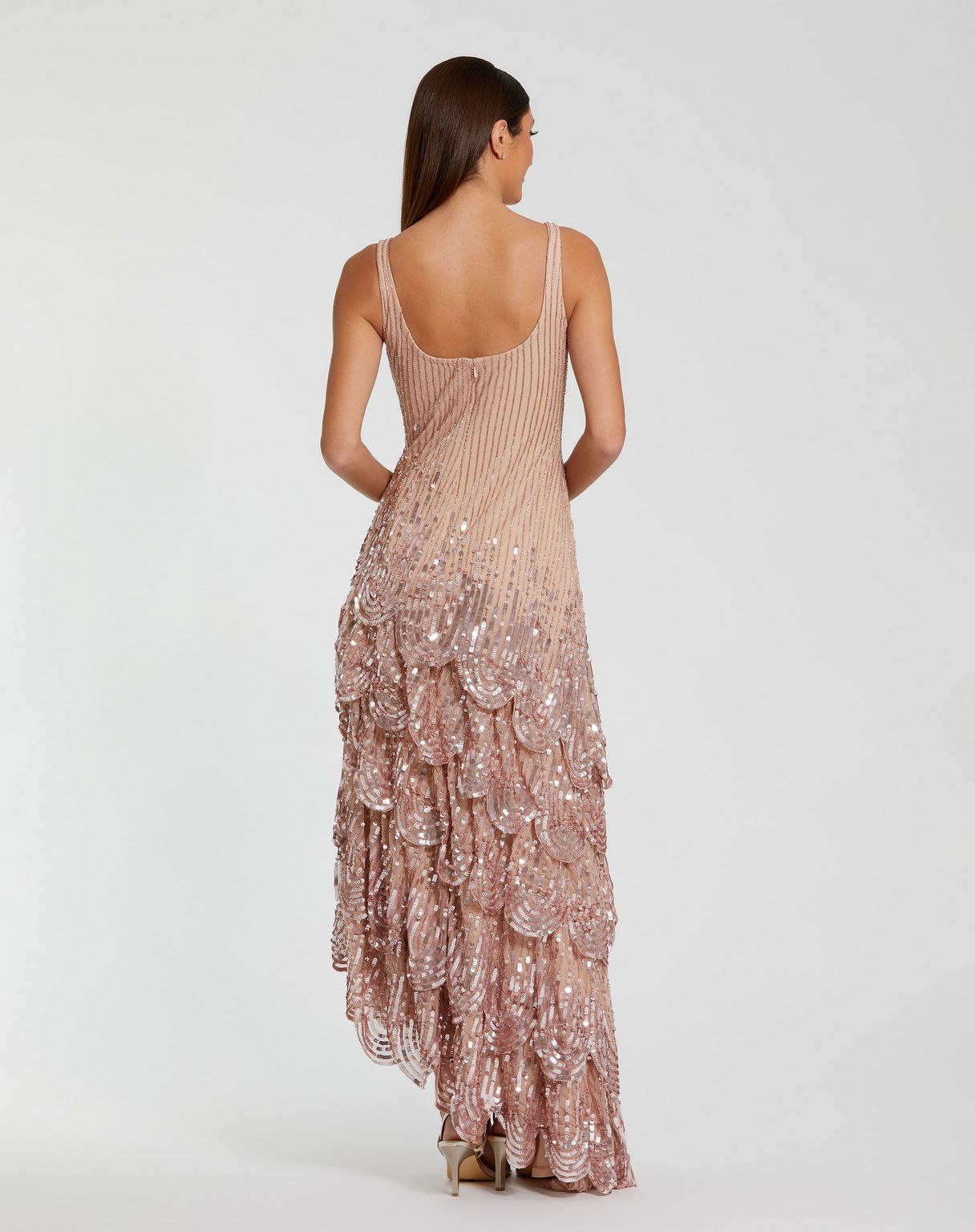 Mac Duggal 94195 Cocktail High Low Ruffle Midi Dress