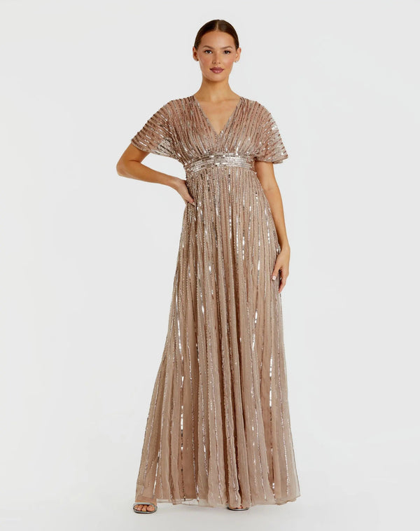 Beaded Long Sequin Formal Mother of the Bride Dress Mac Duggal 94204