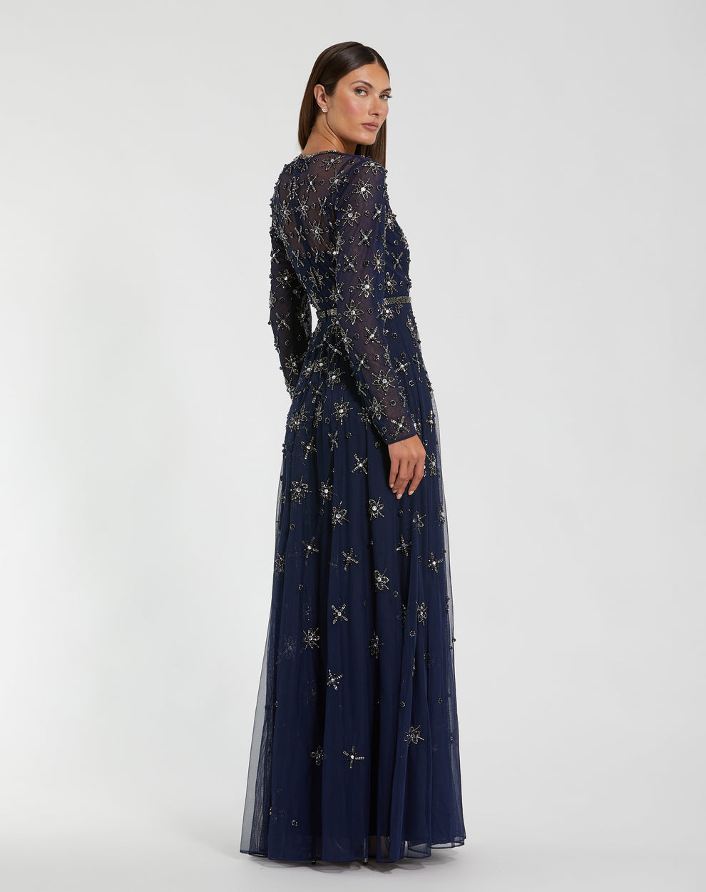 Mother of the Bride Dresses Formal Long Beaded Mother of the Bride Dress Midnight