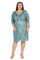Cocktail Dresses Sequin Cocktail Cape Plus Size Short Dress Seafoam