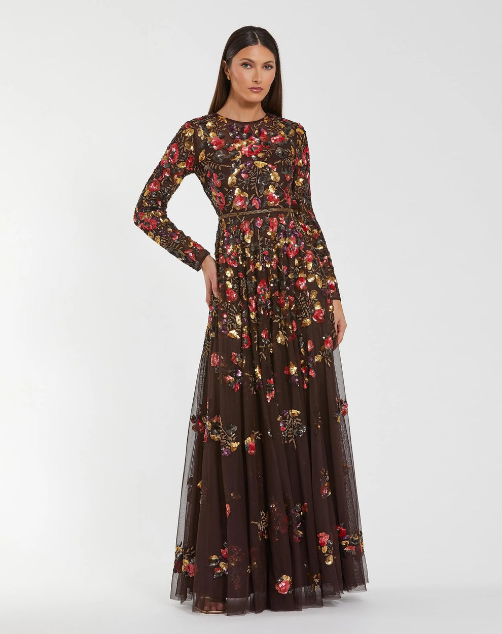 Floral Mother of the Bride Dress Long Formal Evening Gown Mac Duggal 9 The Dress Outlet Floral Mother of the Bride Dress Long Formal Evening Gown Mac Duggal 9 The Dress Outlet