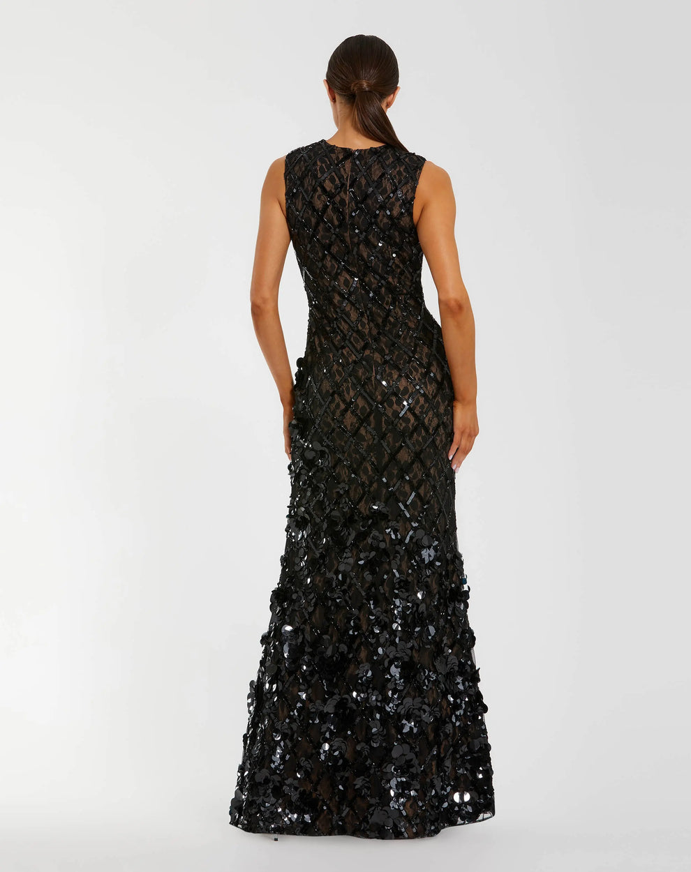 Formal Dresses Long Sequin Formal Mermaid Evening Dress Black Nude