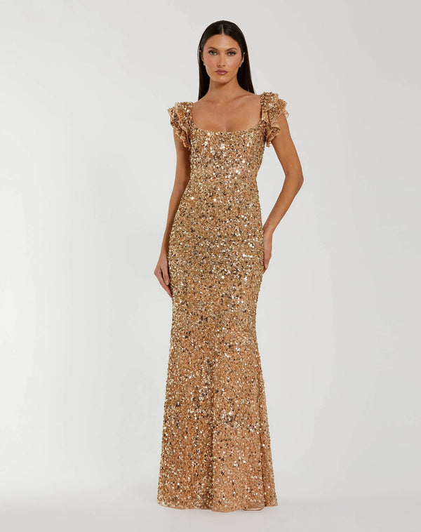 Square Floor-Length Sequin Formal Sheath Mac Duggal 94279