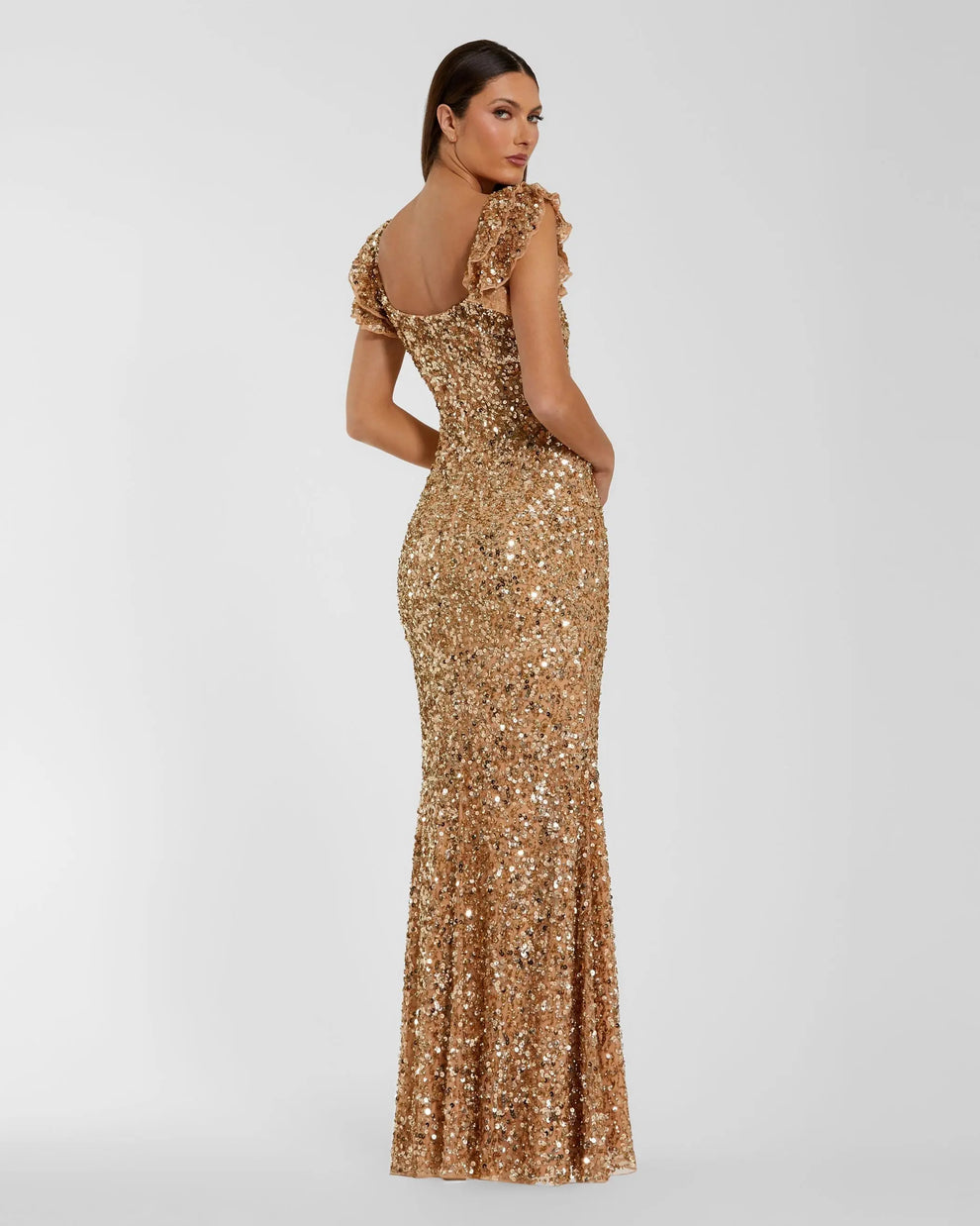 Square Floor-Length Sequin Formal Sheath Mac Duggal 94279