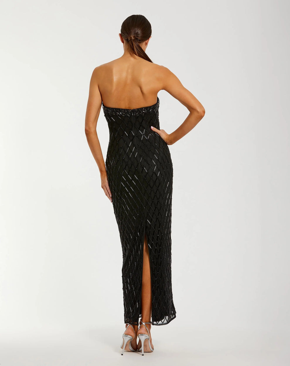 Strapless Floor-Length Sequin Formal Sheath Mac Duggal 94288