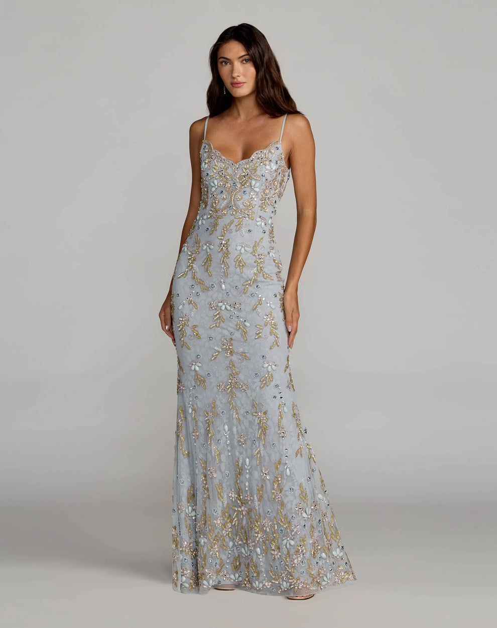 Sweetheart Floor-Length Tulle Evening Sheath/Column Mac Duggal 94311