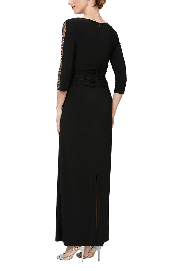 SL Fashions 9435172 Plus Size Long Jersey Dress