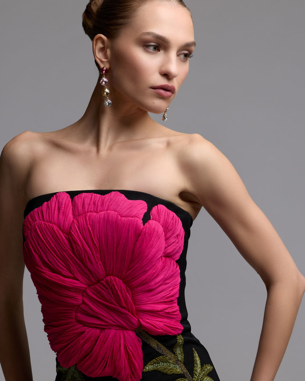 Strapless Straight Neck Midi Crepe Evening Sheath/Column Mac Duggal 94359