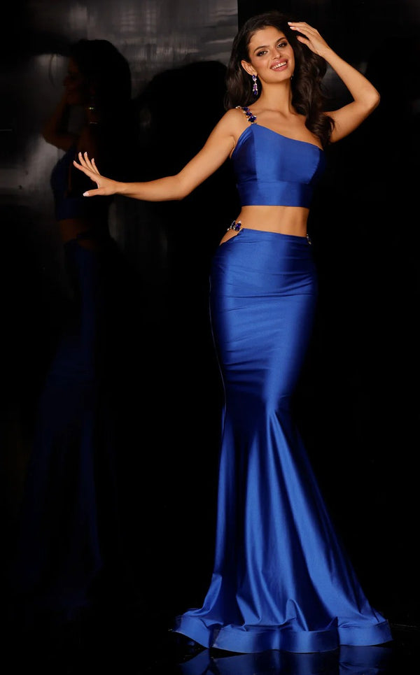 Jessica Angel 943 Beaded Long Formal Two Piece Prom Dress