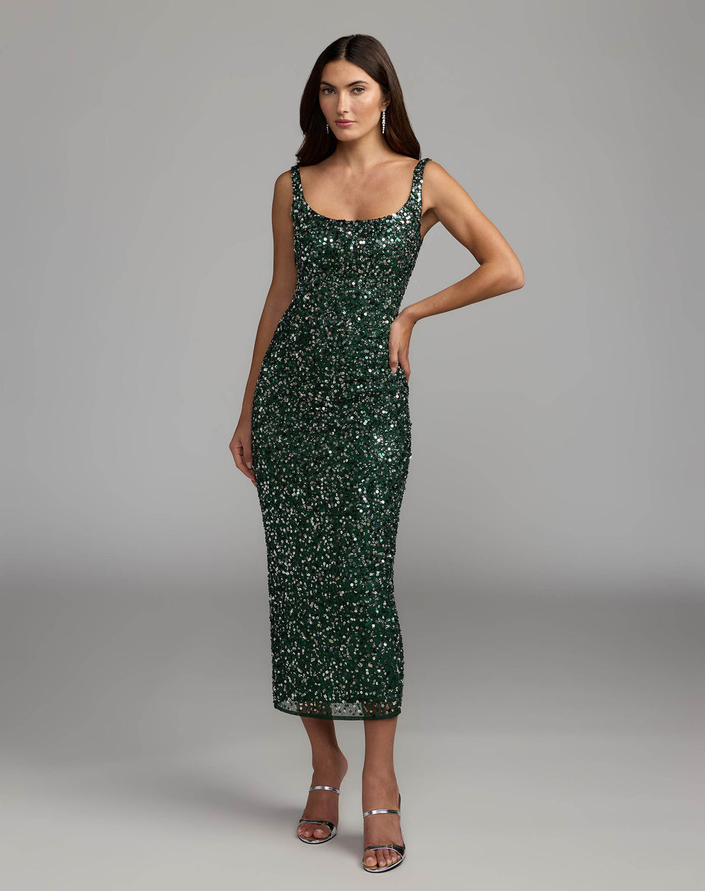 Scoop Midi Sequin Formal Sheath/Column Mac Duggal 94441
