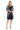 Mother of the Bride Dresses Puff Print Short Jacket Dress Navy Rose