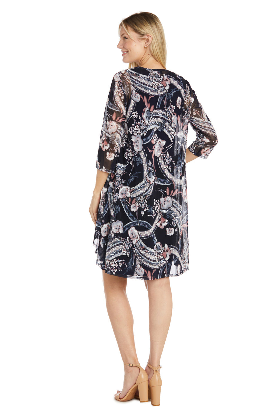 R&M Richards 9447 Short Printed Jacket Dress