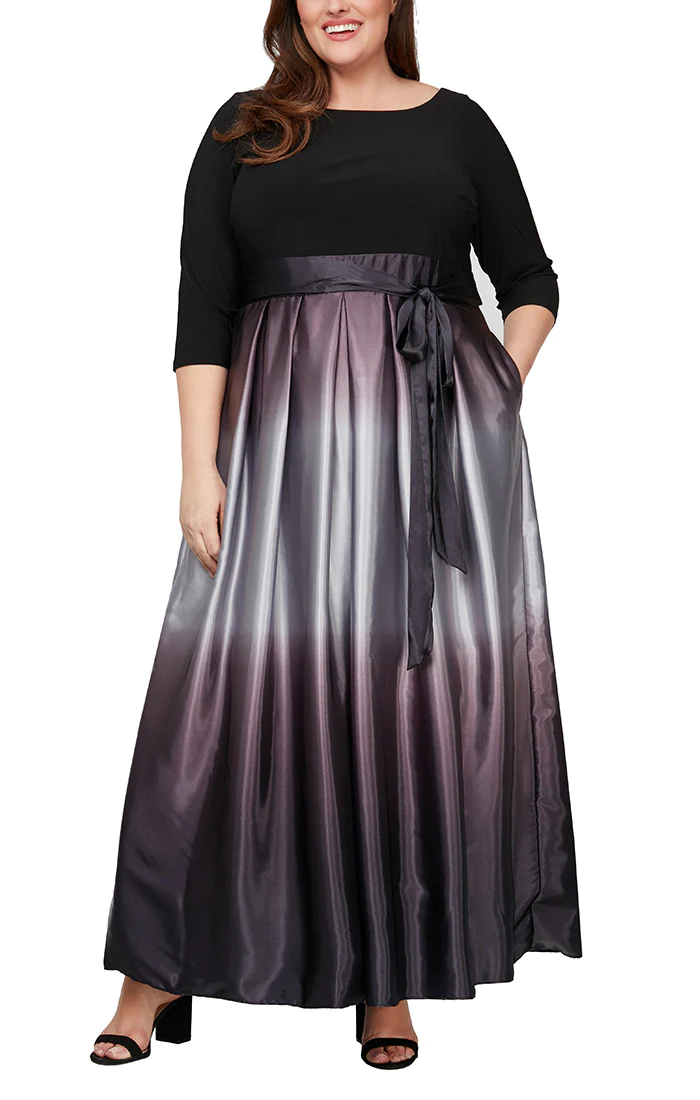 SL Fashions Women's Plus Size Ombre A-Line Gown (20W, Fig) SL Fashions Women's Plus Size Ombre A-Line Gown (20W, Fig)