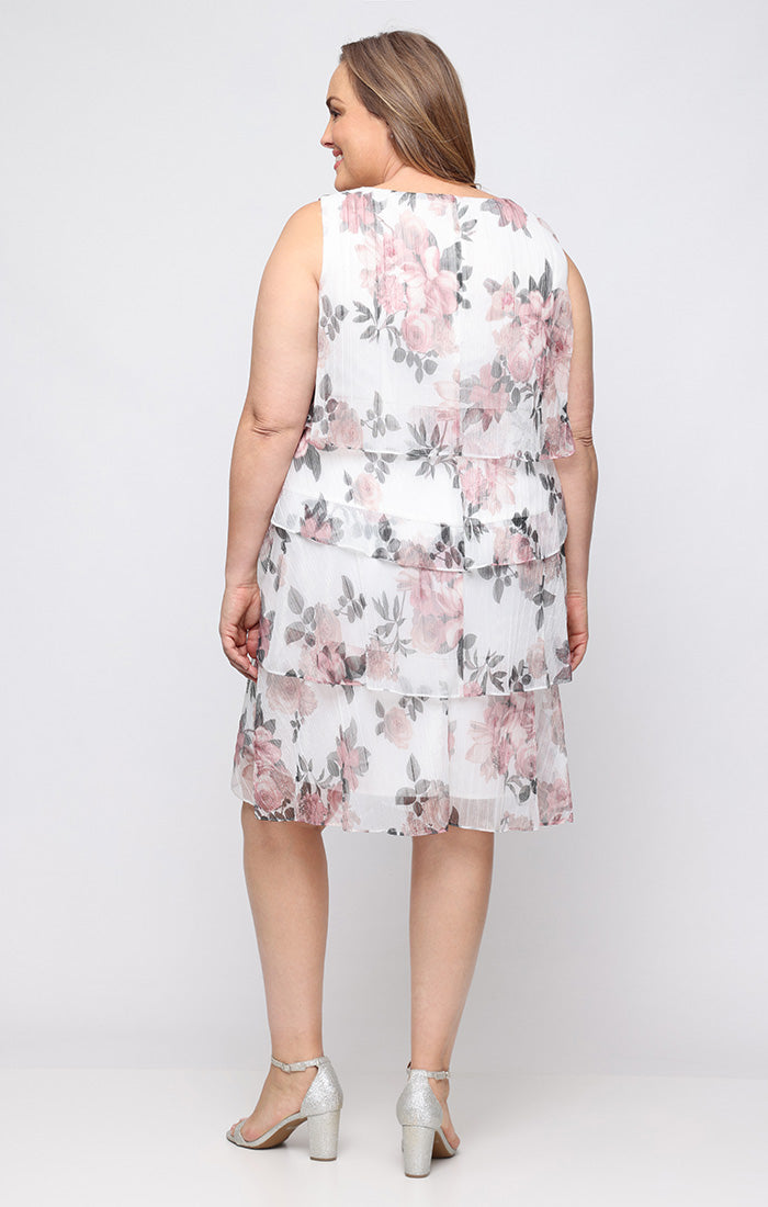 Jewel Knee-Length Chiffon Special Occasion A-Line Dress SL Fashions 9455286