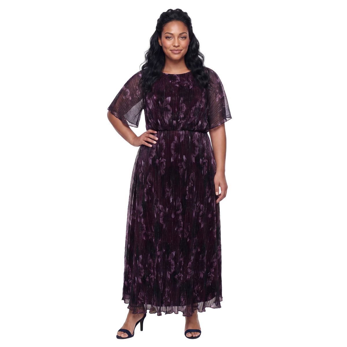 Crew/High-Neck Floor-Length Chiffon Occasion A-Line SL Fashions 9455303