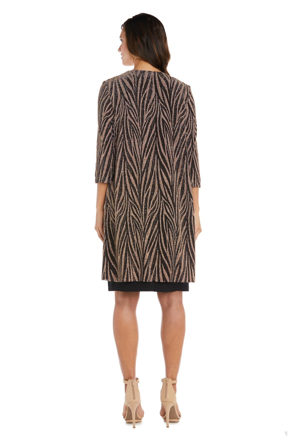 Two Piece Short Dress Jacket R&M Richards 9457 - Black/Bronze / 16 Two Piece Short Dress Jacket R&M Richards 9457 - Black/Bronze / 16