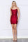 Cocktail Dresses Homecoming Fitted Short Beaded Corset Cocktail Dress Red Wine