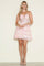 Cocktail Dresses Homecoming Short Applique A Line Tiered Cocktail Dress Blush