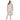 Plus Size Dresses Plus Size Printed Tiered Capelet Tea Length Dress Ivory/Pink