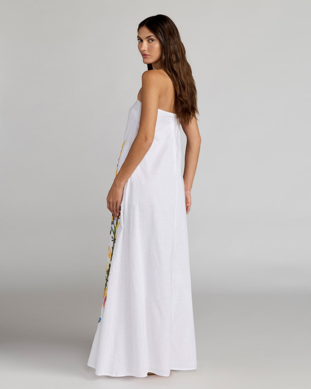 Formal Dresses Long Floral Formal Evening Dress Mac Duggal 9498 White/Multi