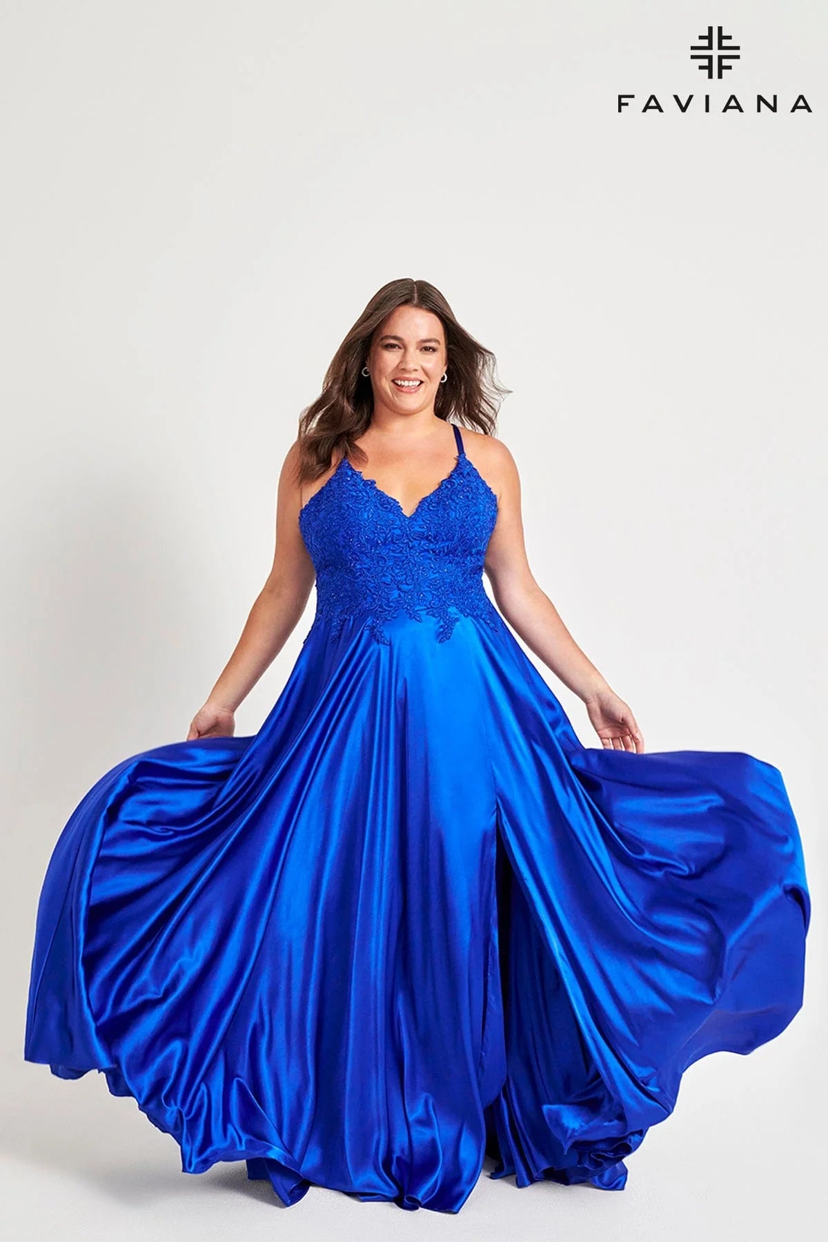 Faviana 9498 Long Formal Plus Size Prom Dress